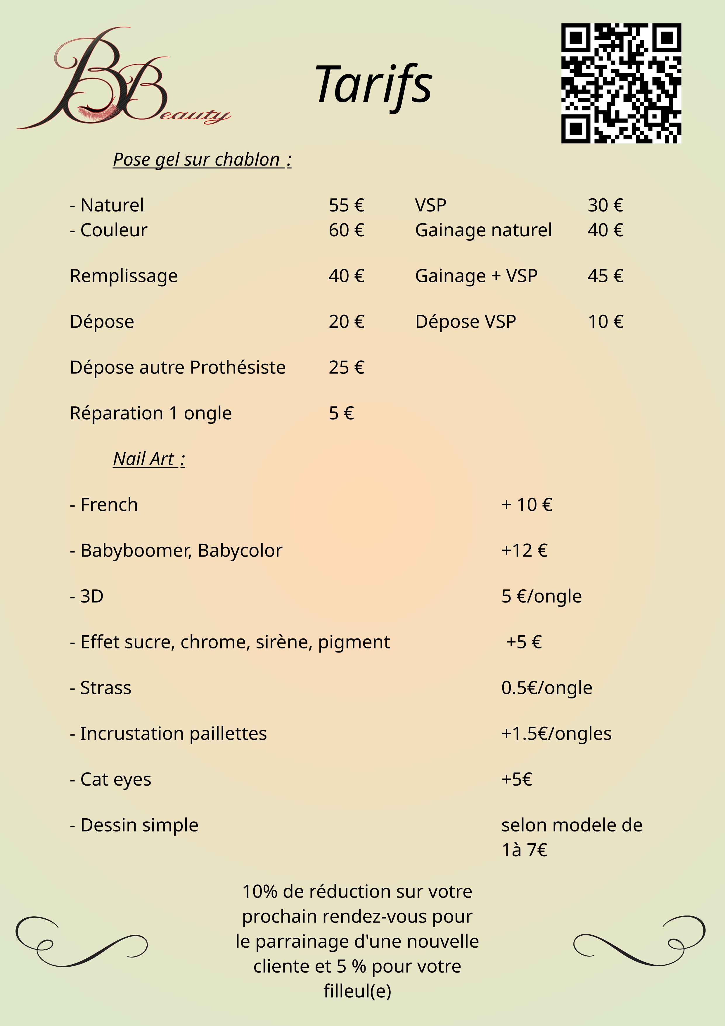 Tarifs Prothèses Ongulaires
